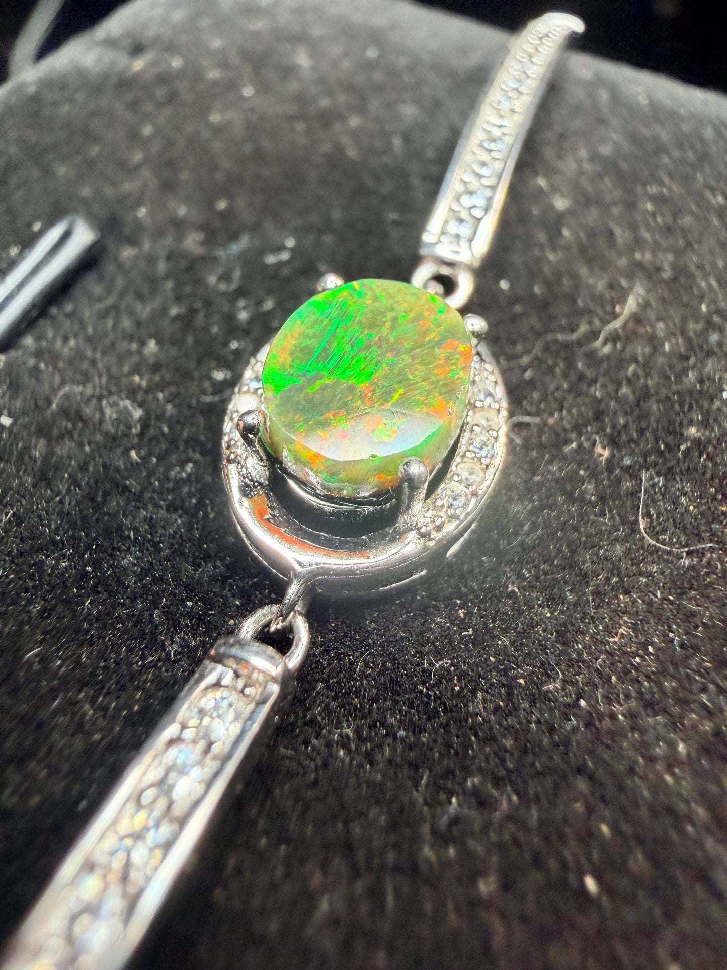 Ethiopian opal bracelet adjustable