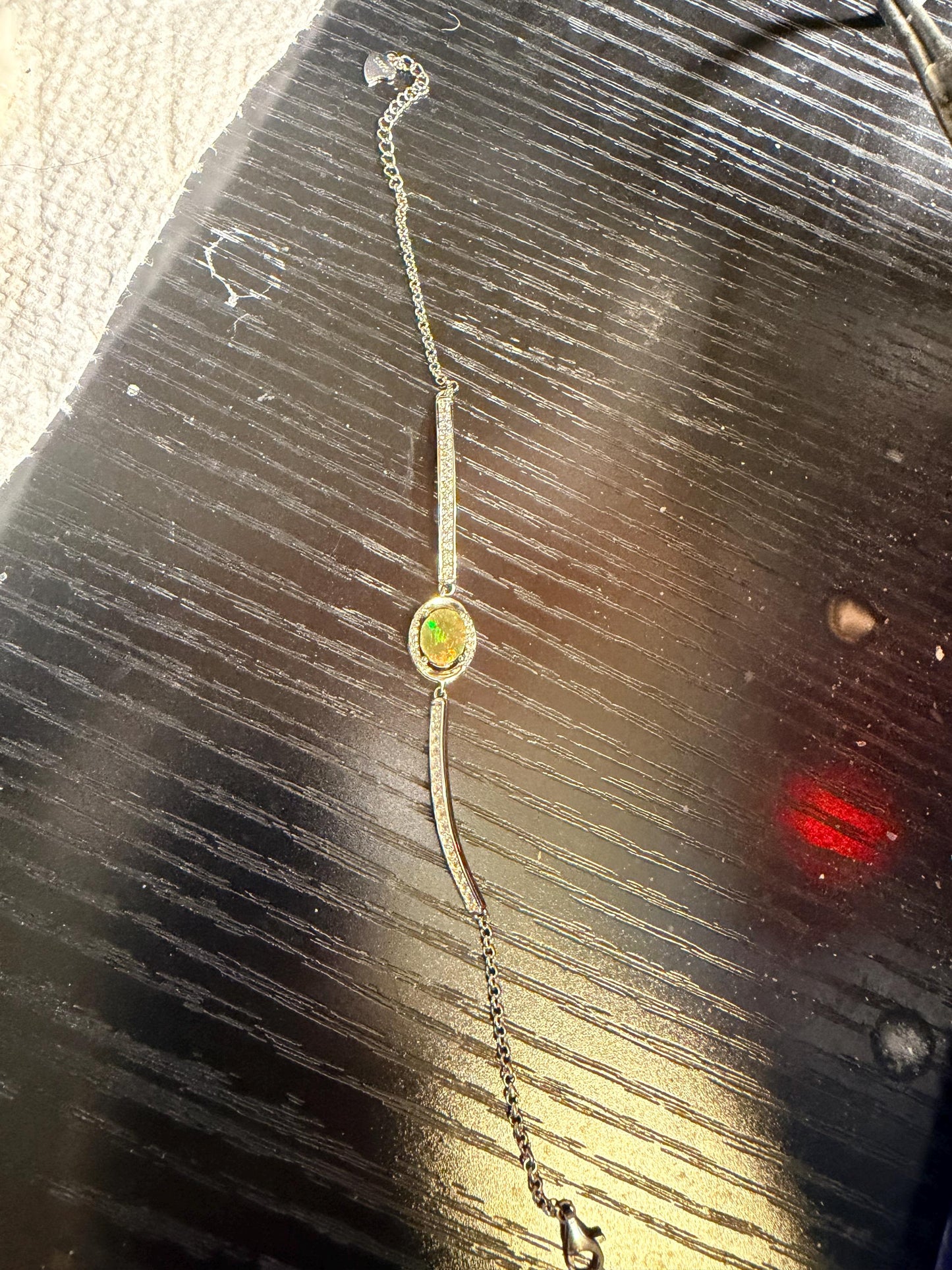 Ethiopian opal bracelet adjustable