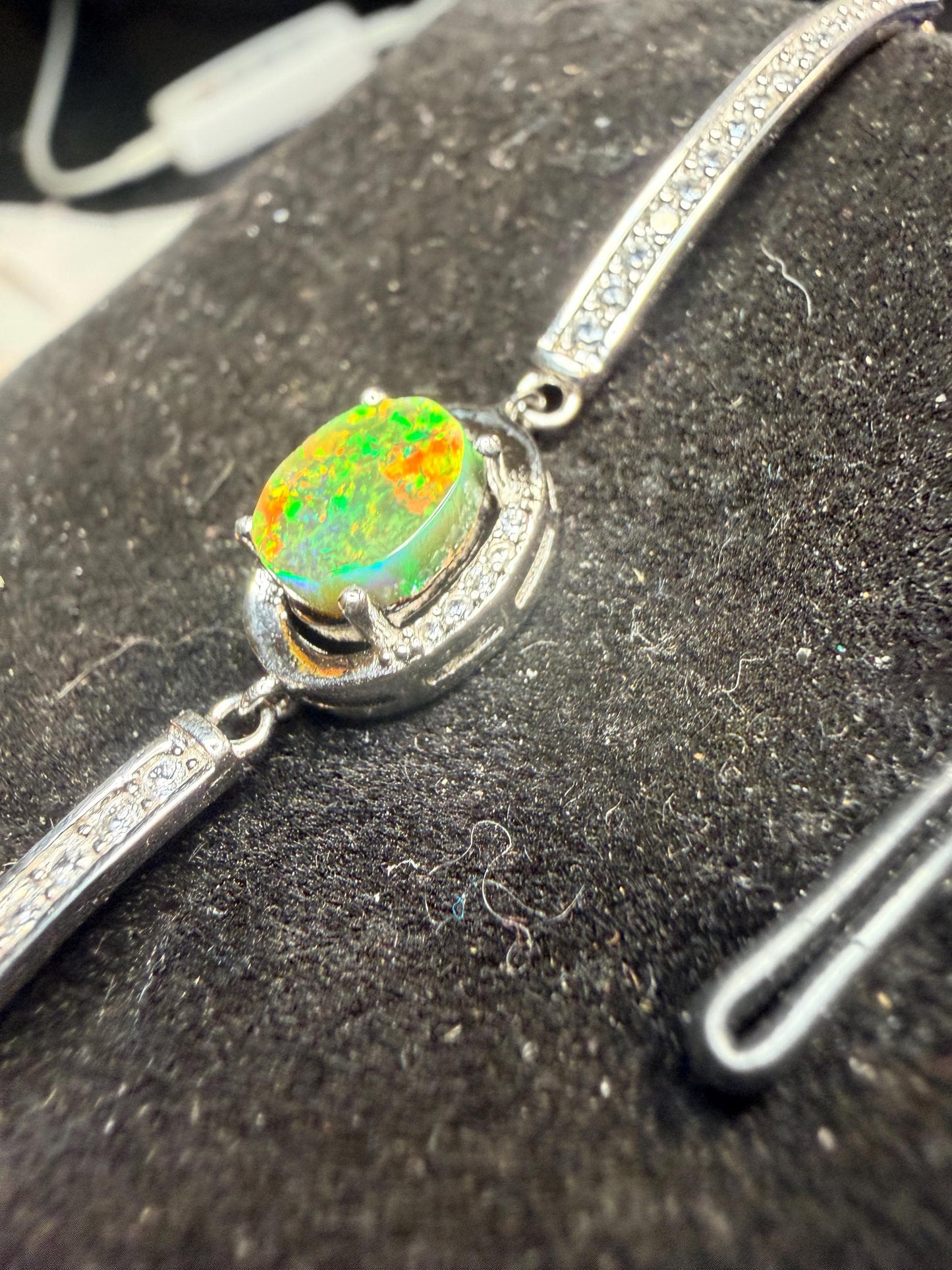 Ethiopian opal bracelet adjustable