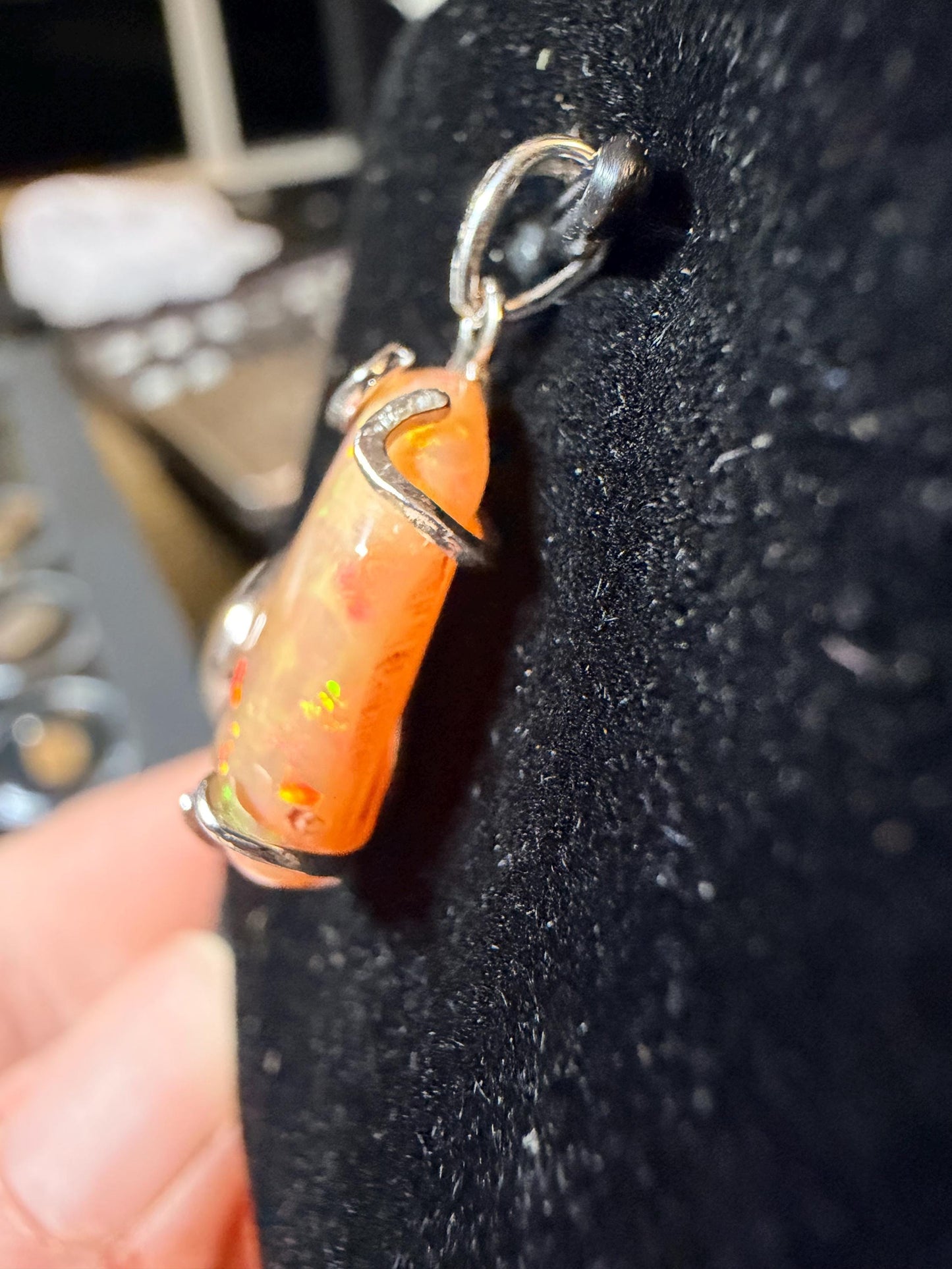 7.7 carat Ethiopian opal pendant