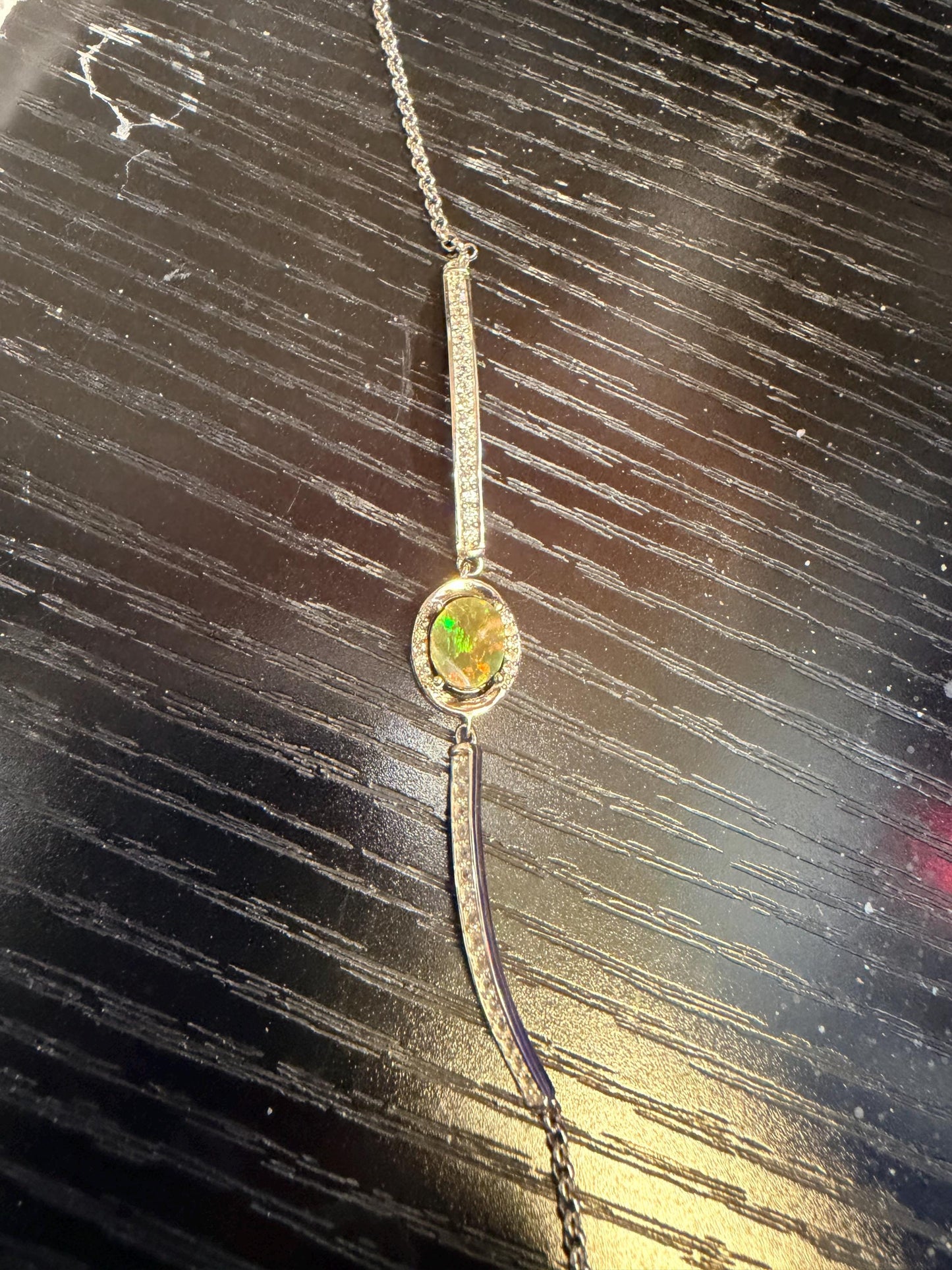 Ethiopian opal bracelet adjustable