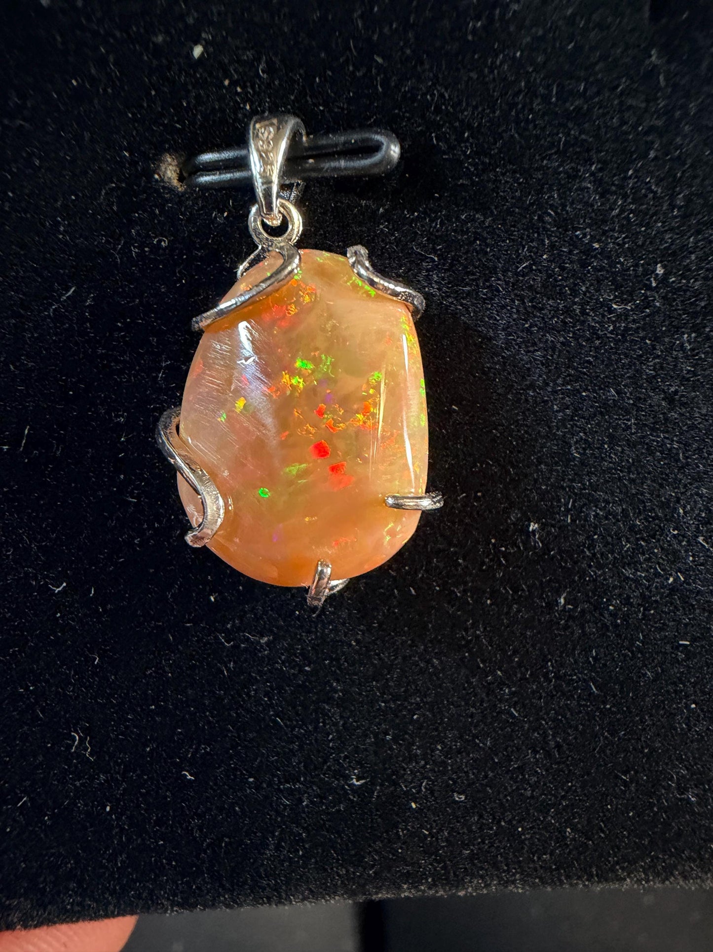 7.7 carat Ethiopian opal pendant