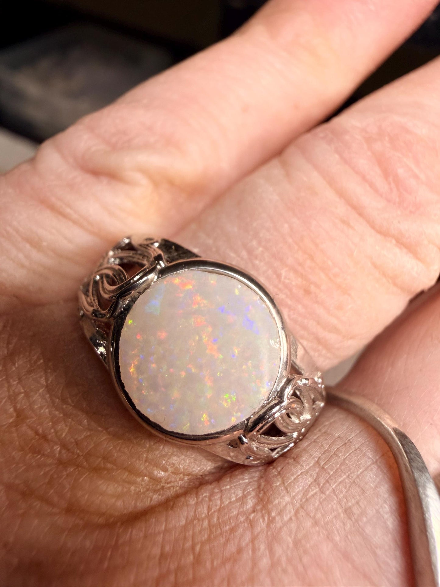 1.9 carat Australian opal adjustable ring Coober Pedy