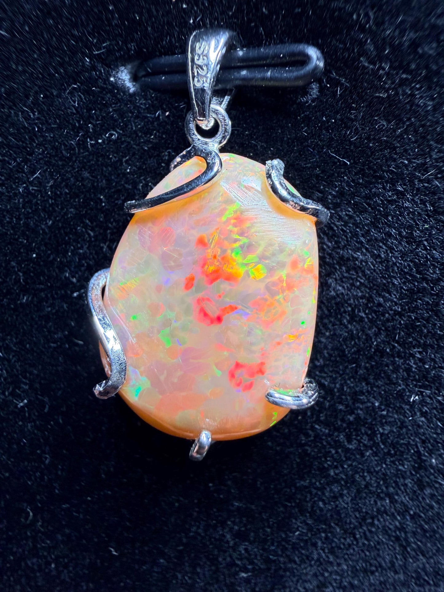 7.7 carat Ethiopian opal pendant