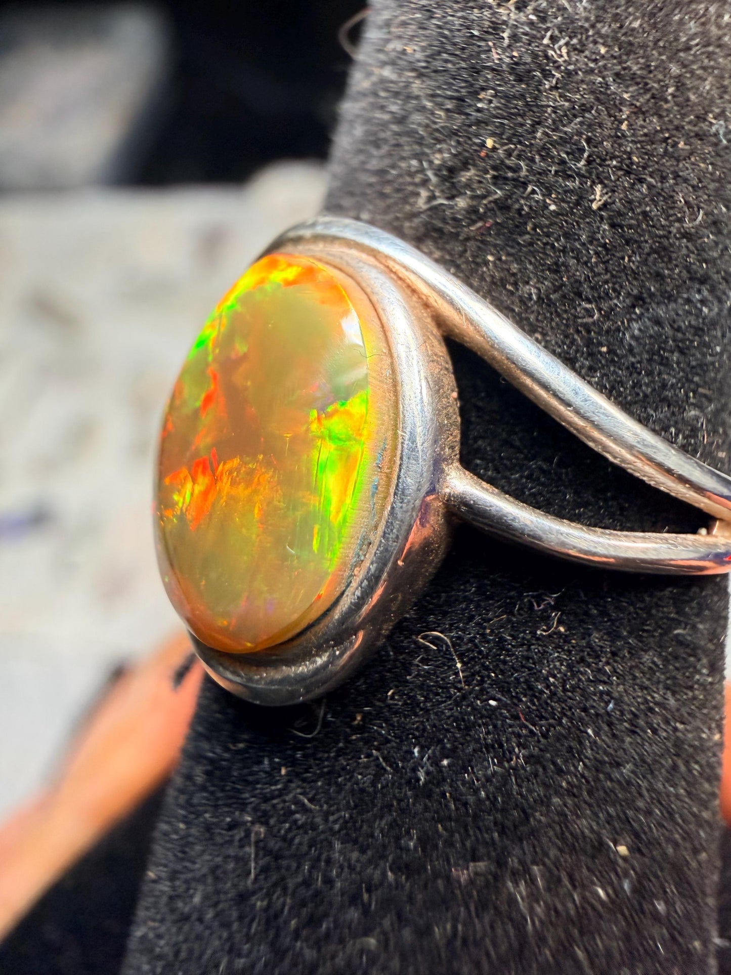 2.2 carat Ethiopian opal adjustable ring all natural