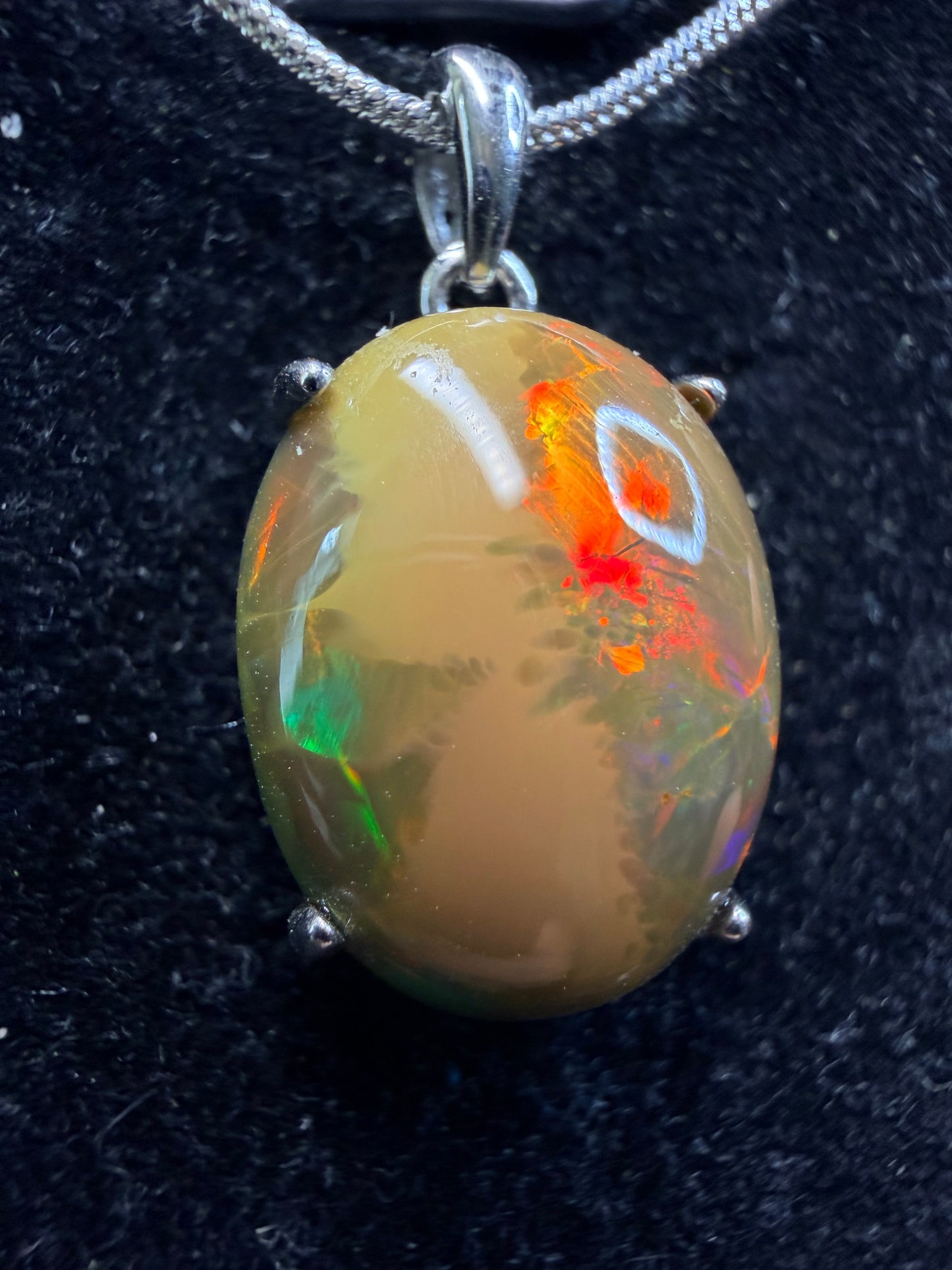 8.05 carat all natural Ethiopian chocolate opal pendant