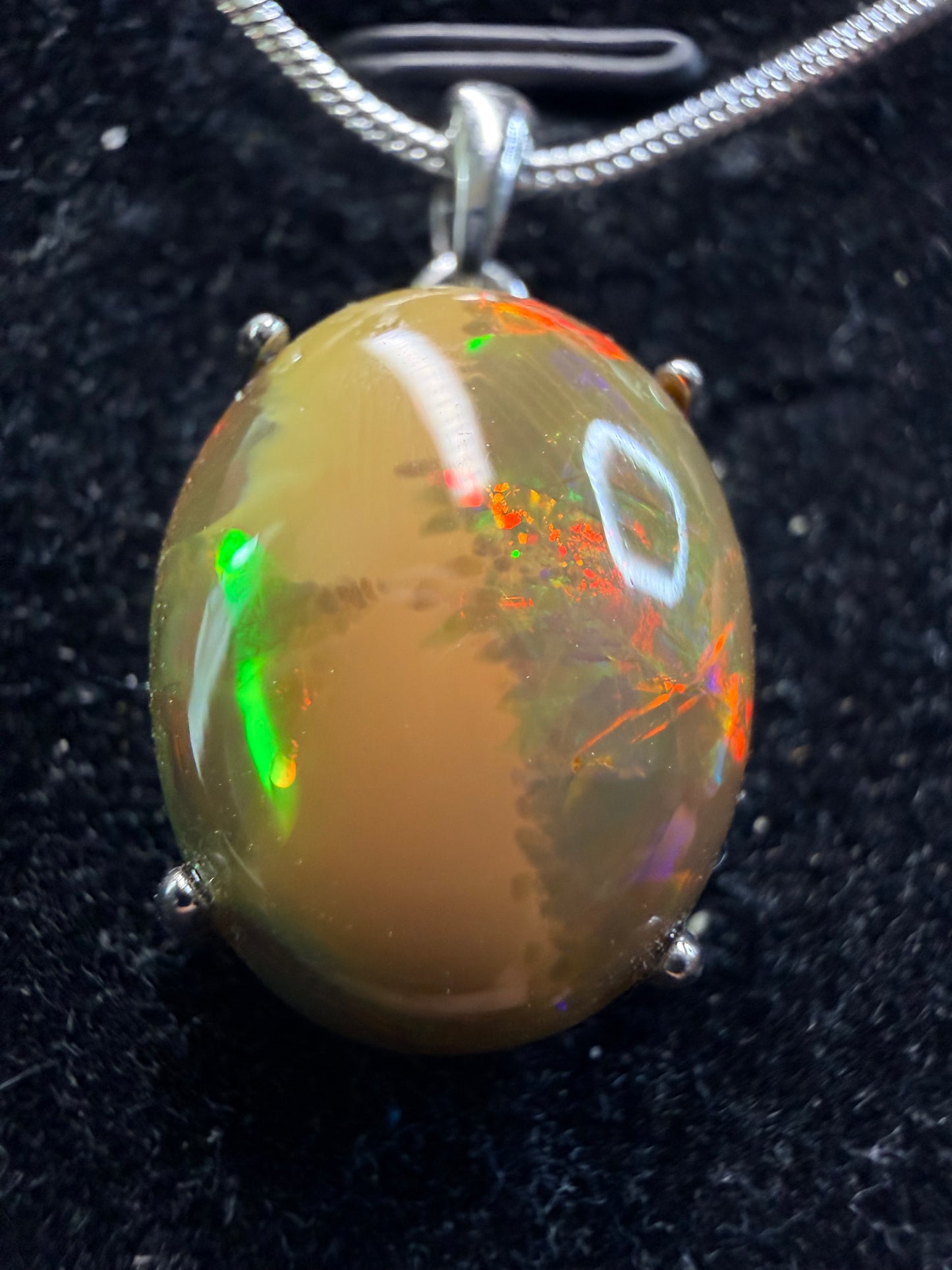 8.05 carat all natural Ethiopian chocolate opal pendant