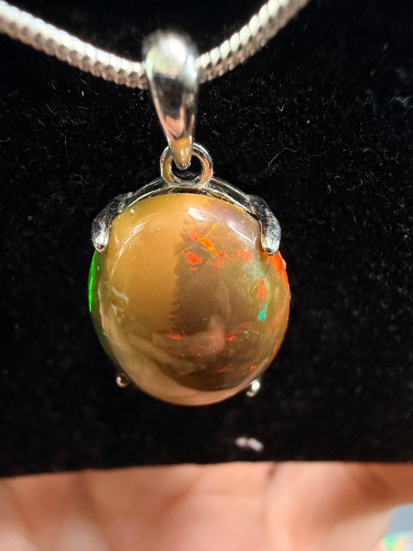 8.05 carat all natural Ethiopian chocolate opal pendant