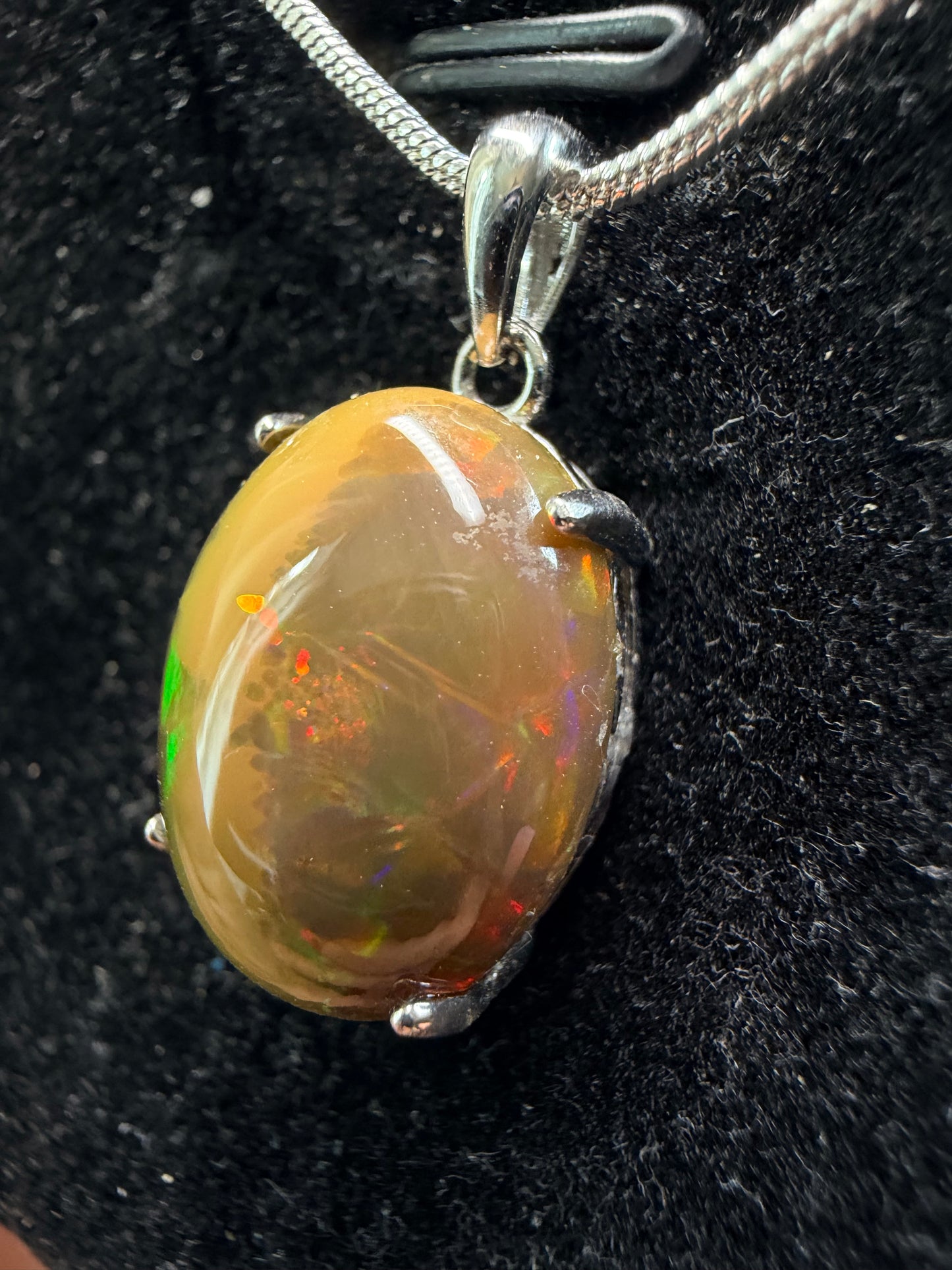 8.05 carat all natural Ethiopian chocolate opal pendant