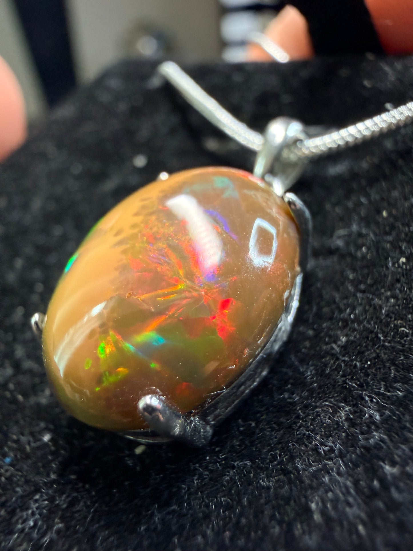8.05 carat all natural Ethiopian chocolate opal pendant