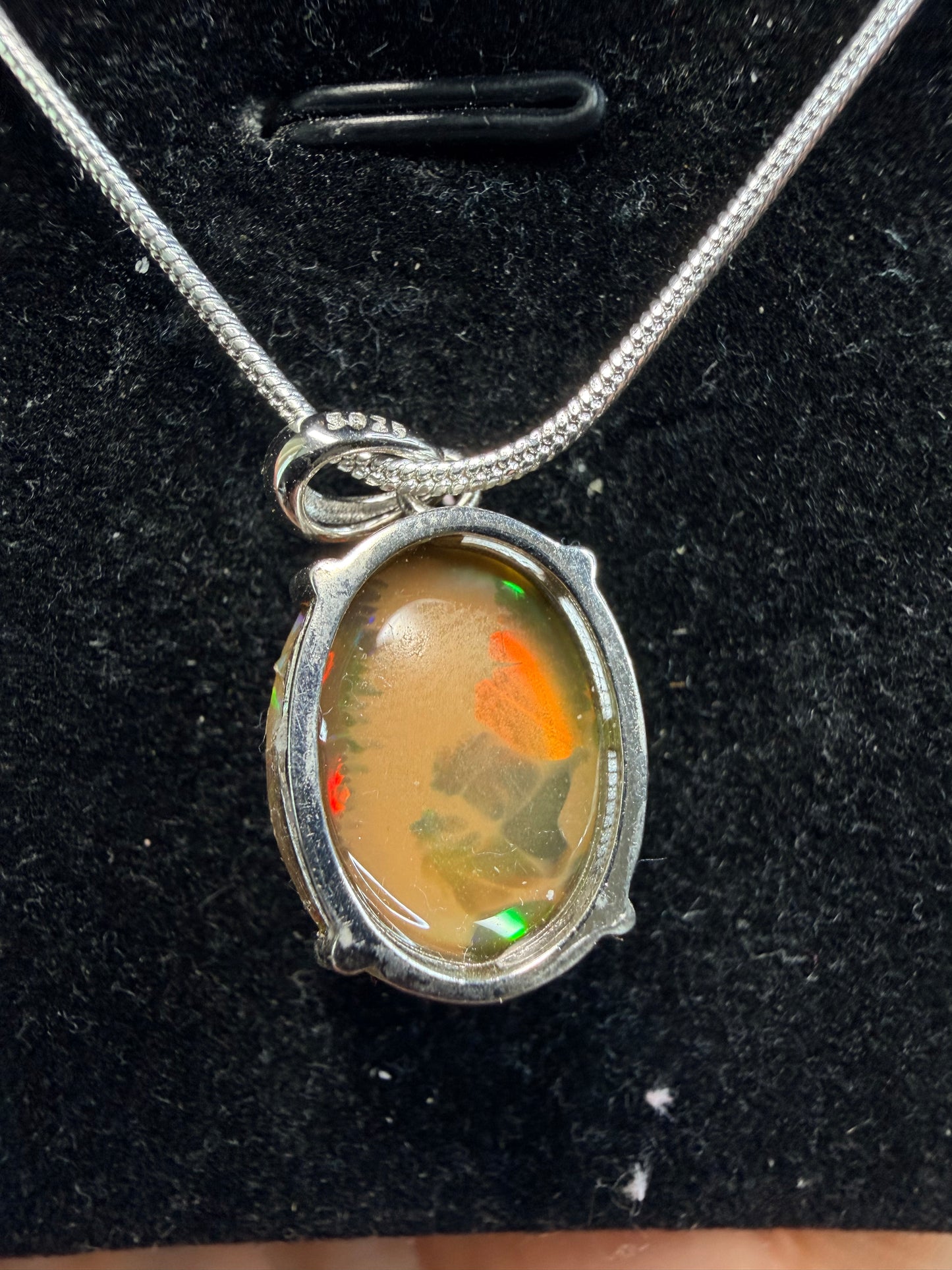 8.05 carat all natural Ethiopian chocolate opal pendant