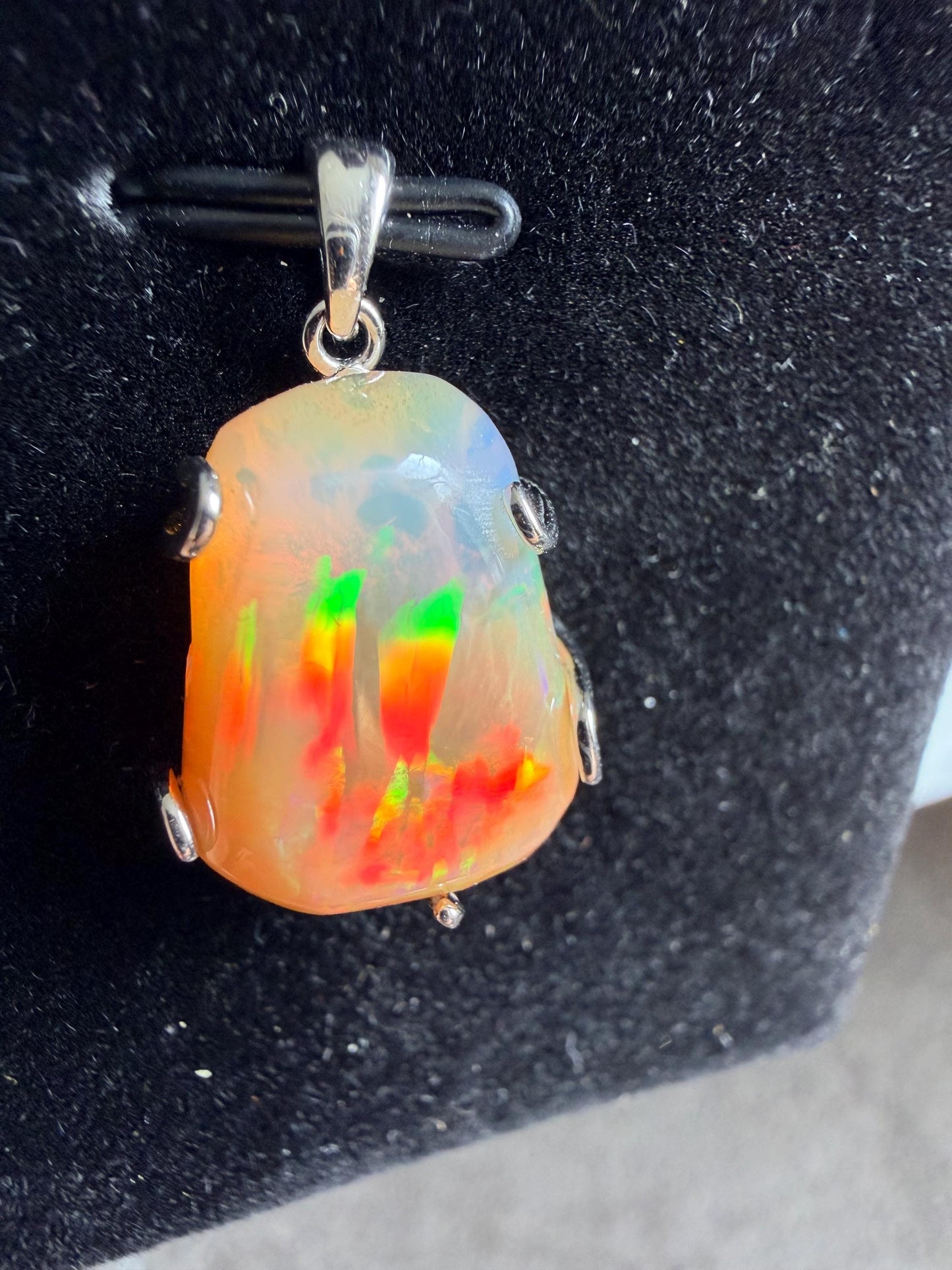 11.9 carat Ethiopian opal pendant