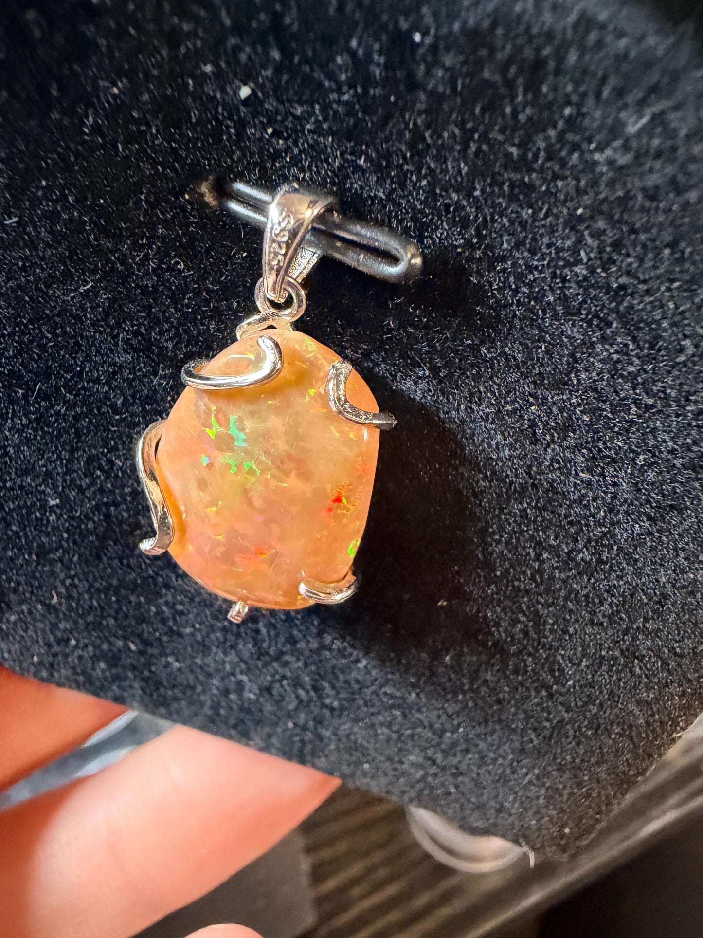 7.7 carat Ethiopian opal pendant