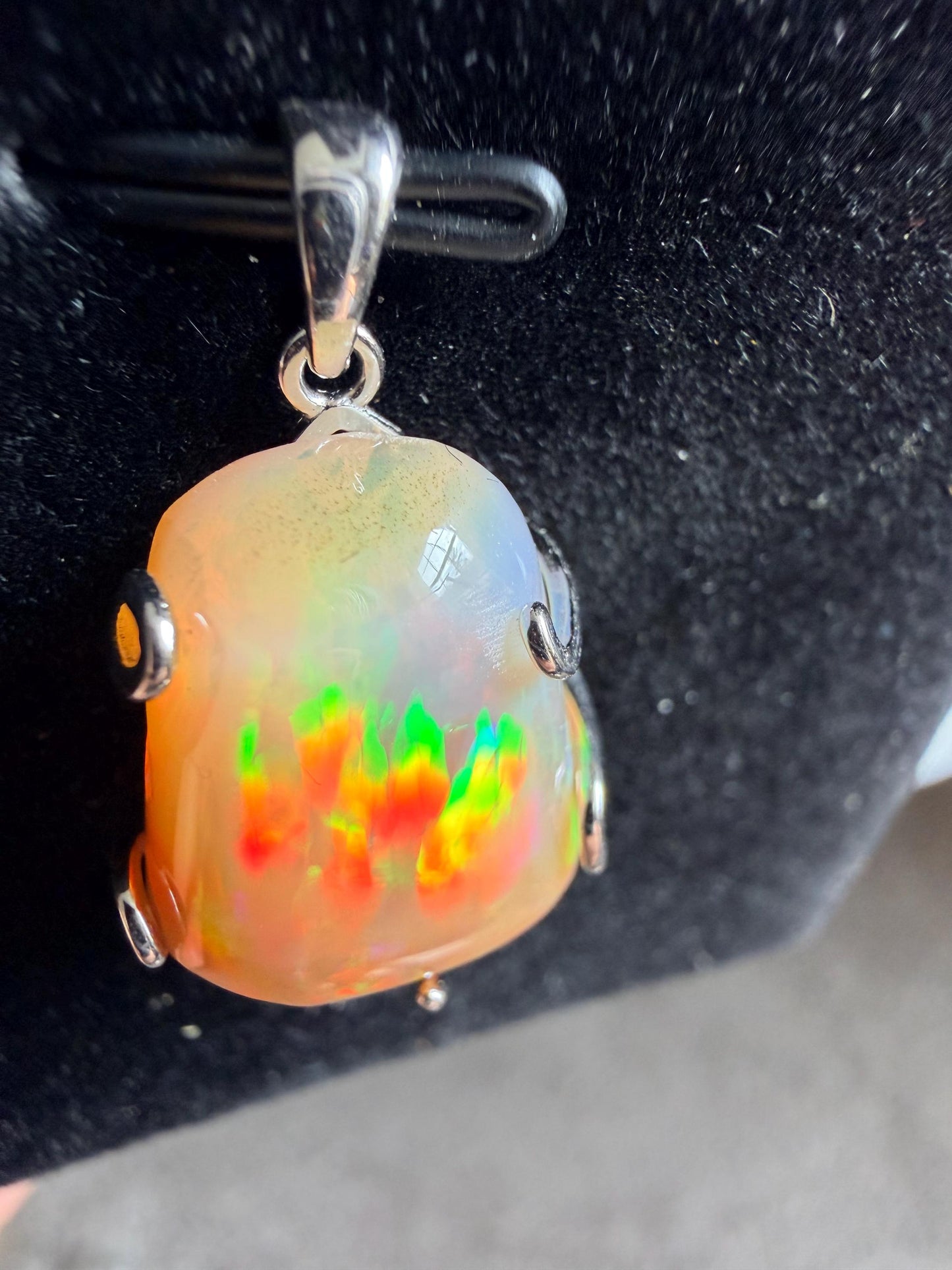 11.9 carat Ethiopian opal pendant