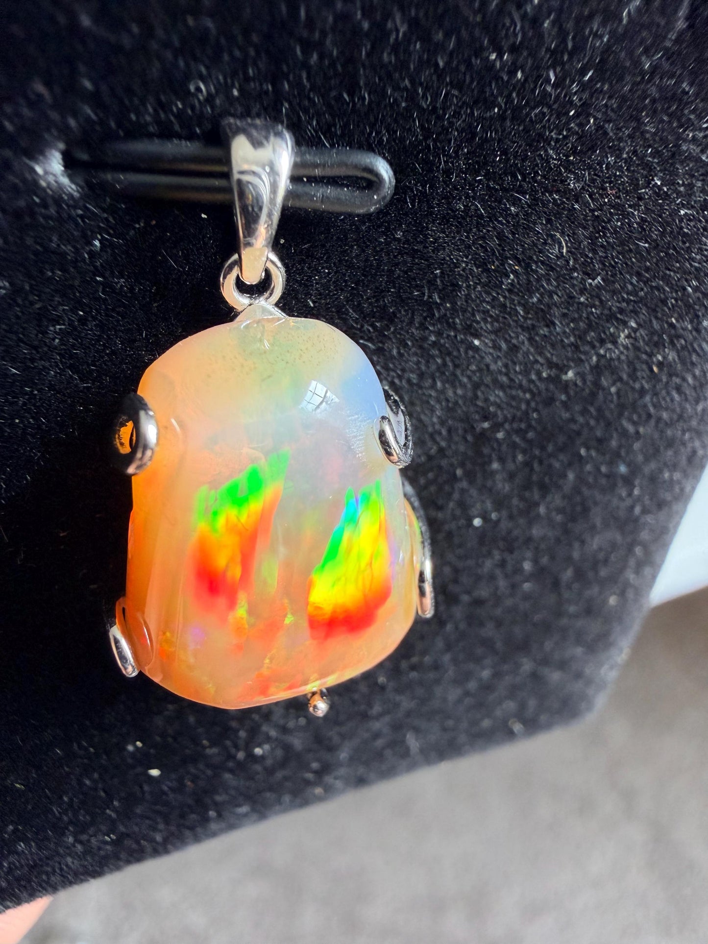 11.9 carat Ethiopian opal pendant