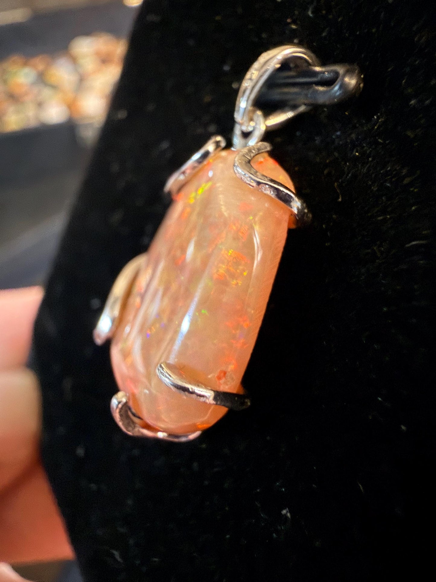 7.7 carat Ethiopian opal pendant