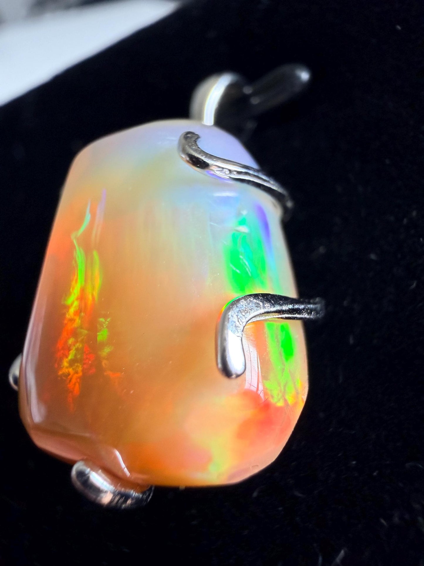 11.9 carat Ethiopian opal pendant